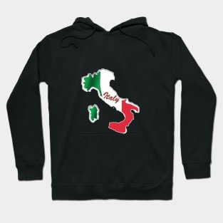 Italy - In Italian Flag Colors Hoodie